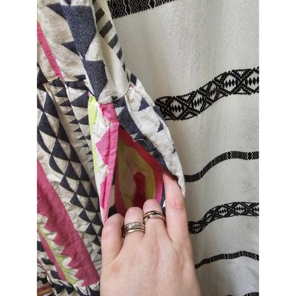 Velvet by Graham & Spencer geometric print spaghetti straps tiered midi dress - Picture 7 of 12